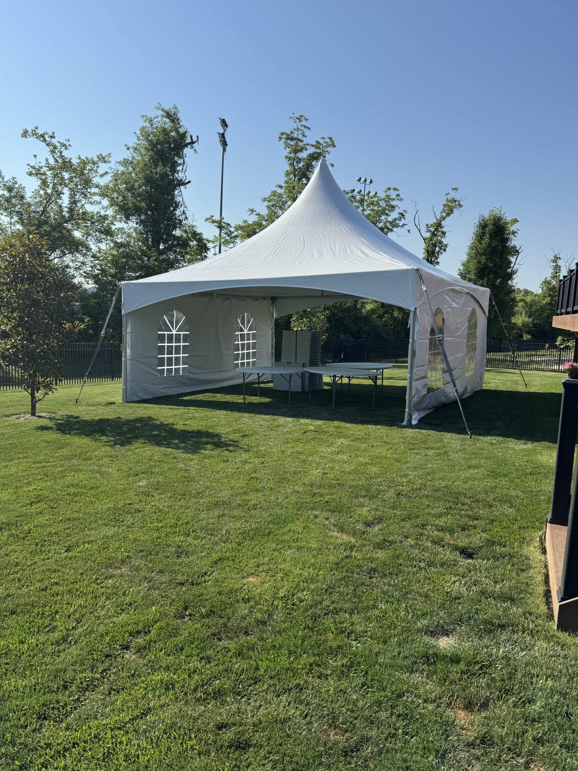 tent rental Sheridan Indiana backyard event Noblesville Tent
