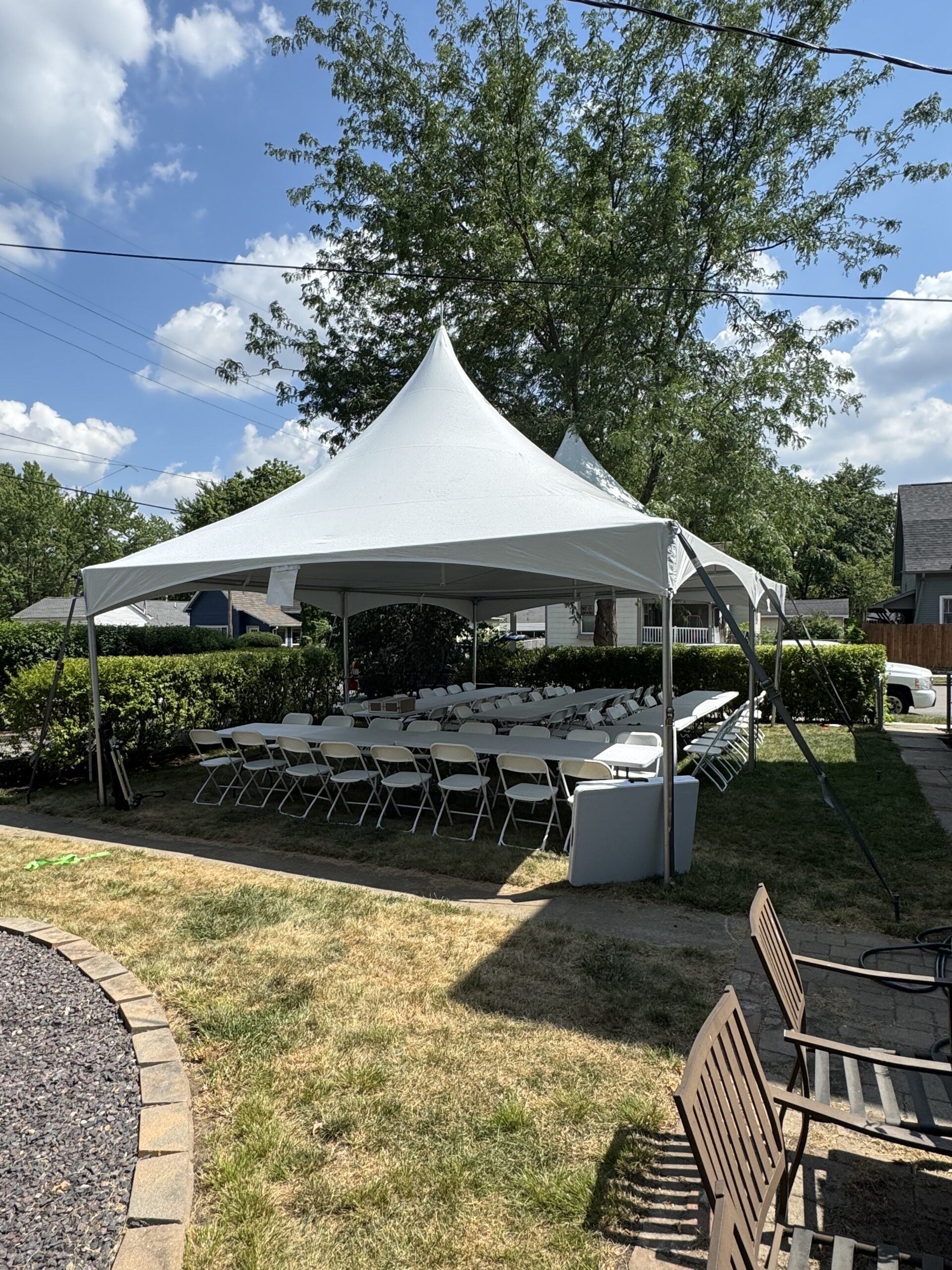 tent rental Cicero Indiana backyard event Noblesville Tent