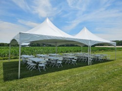 High Peak Frame Tent 20x20 Twin Set up 20x40