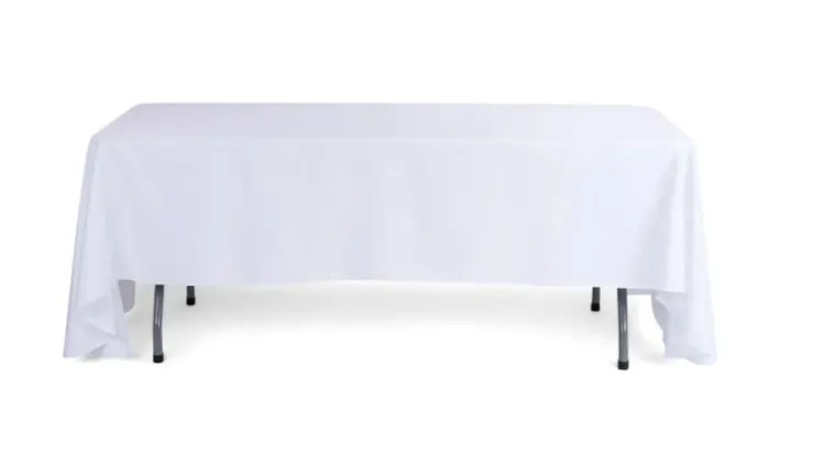 Table Linen's~6ft Folding Polyester White