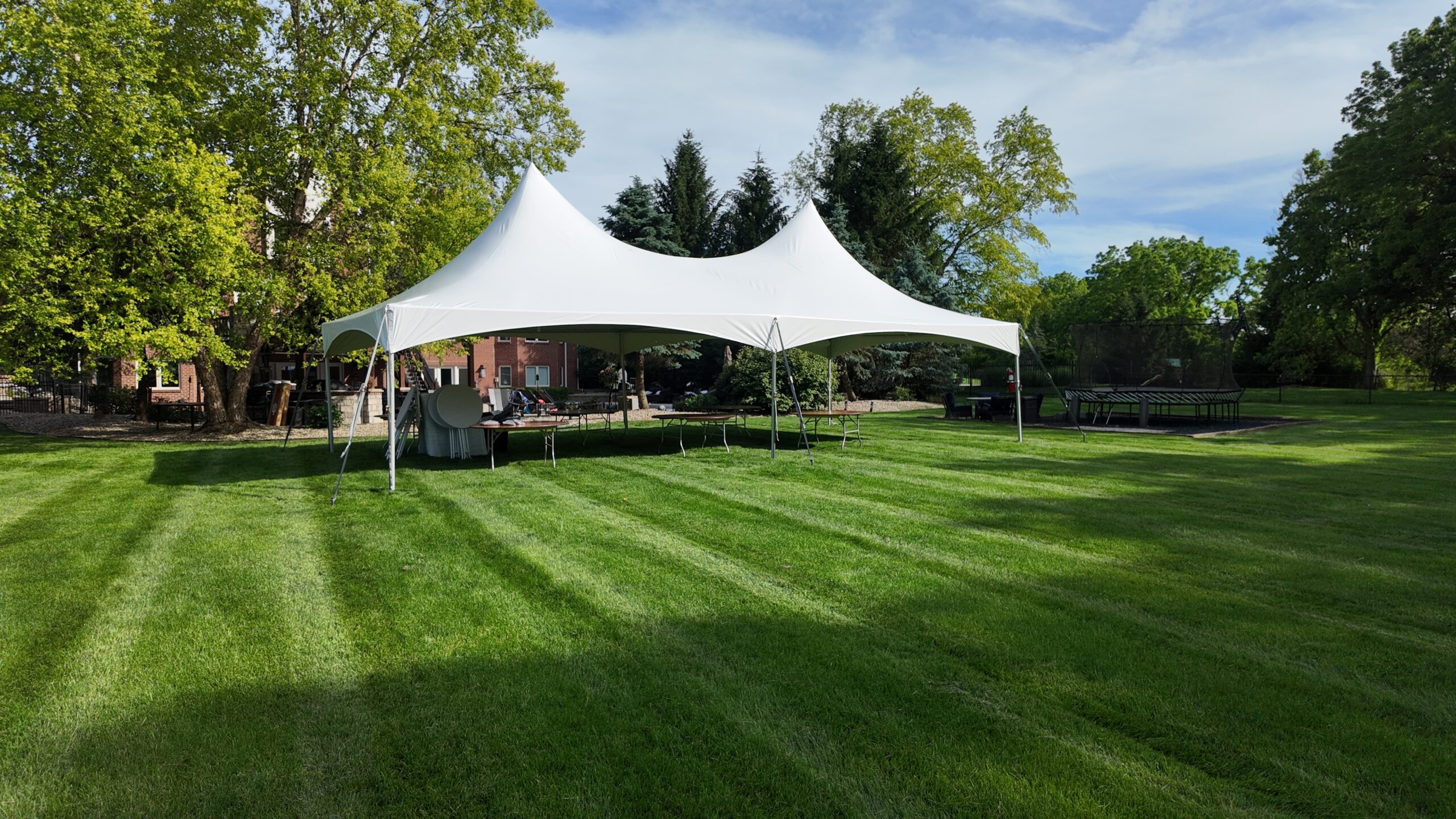 tent rental North Indianapolis aerial view Noblesville Tent and Event